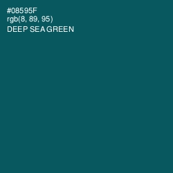 #08595F - Deep Sea Green Color Image