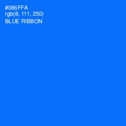 #086FFA - Blue Ribbon Color Image