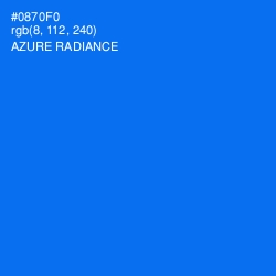 #0870F0 - Azure Radiance Color Image