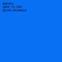 #0870F2 - Azure Radiance Color Image