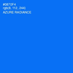 #0870F4 - Azure Radiance Color Image