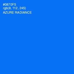 #0870F5 - Azure Radiance Color Image