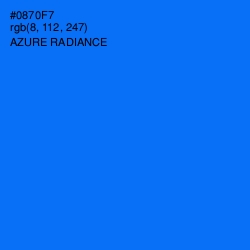 #0870F7 - Azure Radiance Color Image