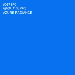 #0871F0 - Azure Radiance Color Image