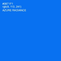 #0871F1 - Azure Radiance Color Image