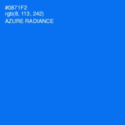 #0871F2 - Azure Radiance Color Image