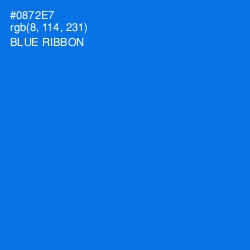 #0872E7 - Blue Ribbon Color Image