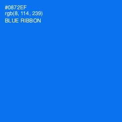 #0872EF - Blue Ribbon Color Image