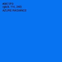 #0872F0 - Azure Radiance Color Image