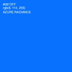 #0872FF - Azure Radiance Color Image