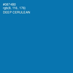#0874B0 - Deep Cerulean Color Image