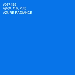 #0874E9 - Azure Radiance Color Image