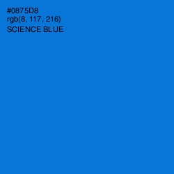 #0875D8 - Science Blue Color Image