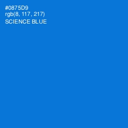 #0875D9 - Science Blue Color Image