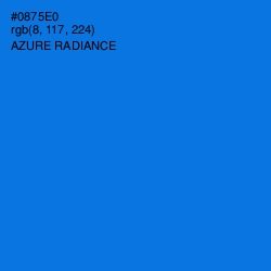 #0875E0 - Azure Radiance Color Image