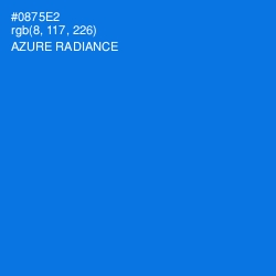 #0875E2 - Azure Radiance Color Image