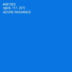 #0875E3 - Azure Radiance Color Image