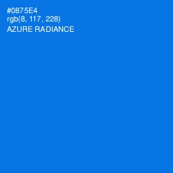 #0875E4 - Azure Radiance Color Image