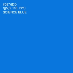 #0876DD - Science Blue Color Image