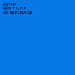 #0877E7 - Azure Radiance Color Image