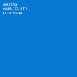 #0878D3 - Lochmara Color Image