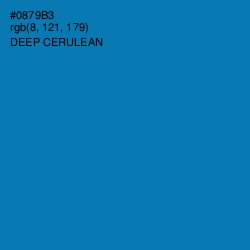 #0879B3 - Deep Cerulean Color Image