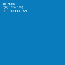 #087CBD - Deep Cerulean Color Image