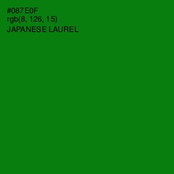 #087E0F - Japanese Laurel Color Image