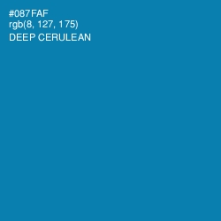 #087FAF - Deep Cerulean Color Image