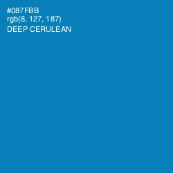 #087FBB - Deep Cerulean Color Image
