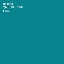 #08848F - Teal Color Image