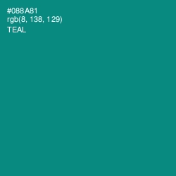 #088A81 - Teal Color Image