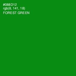 #088D12 - Forest Green Color Image