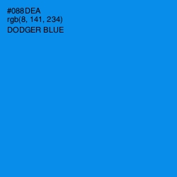 #088DEA - Dodger Blue Color Image