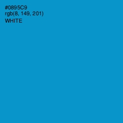 #0895C9 - Pacific Blue Color Image