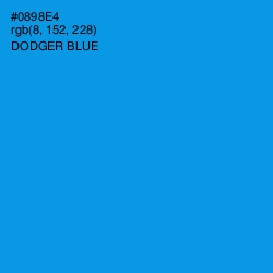 #0898E4 - Dodger Blue Color Image
