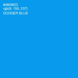 #089BED - Dodger Blue Color Image