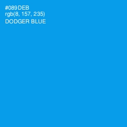 #089DEB - Dodger Blue Color Image