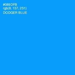 #089DFB - Dodger Blue Color Image