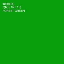 #089E0C - Forest Green Color Image