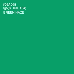 #08A068 - Green Haze Color Image