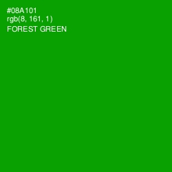 #08A101 - Forest Green Color Image