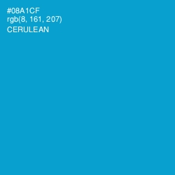 #08A1CF - Cerulean Color Image