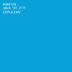 #08A1D9 - Cerulean Color Image