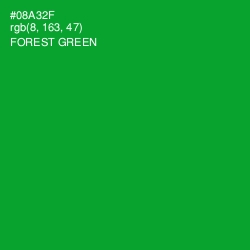 #08A32F - Forest Green Color Image