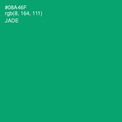 #08A46F - Jade Color Image