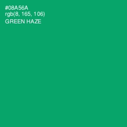 #08A56A - Green Haze Color Image