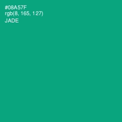 #08A57F - Jade Color Image