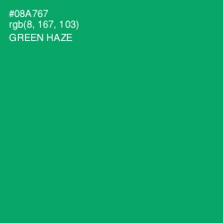 #08A767 - Green Haze Color Image