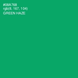 #08A768 - Green Haze Color Image